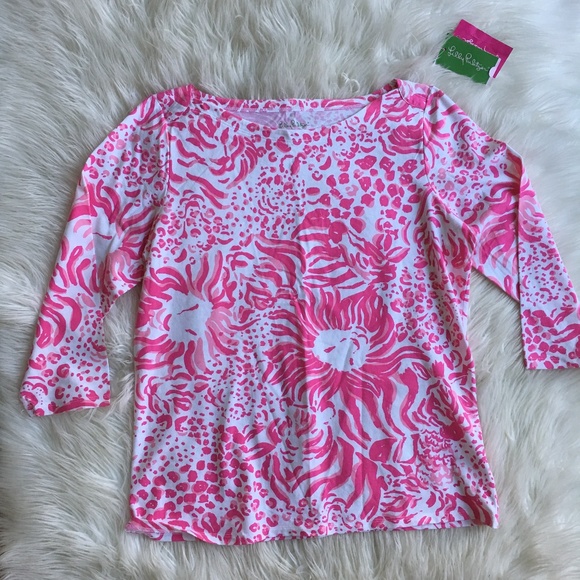 Lilly Pulitzer Tops - Lilly Pulitzer Andie Boatneck Top XL